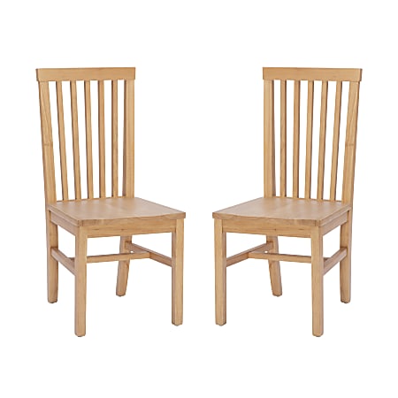 Linon Brockton Side Accent Chairs, Brown, Set Of 2 Chairs