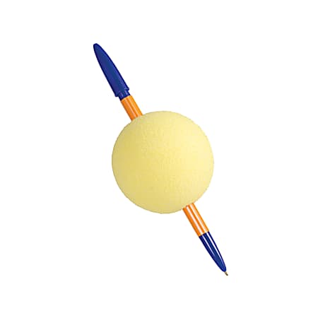 HealthSmart® Grip Write Pen, Yellow/Blue