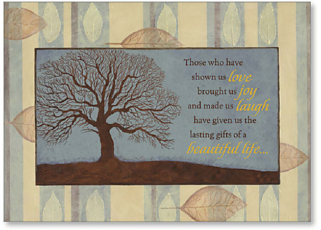 Viabella Sympathy Greeting Card, Tree, 5" x 7", Multicolor