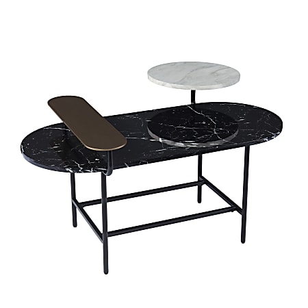 SEI Arcklid Faux Marble Cocktail Table, 23"H x