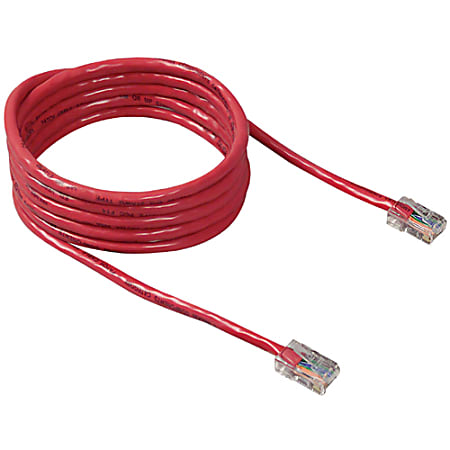 Belkin Cat.6 UTP Patch Cable - 3 ft Category 6 Network Cable - First End: 1 x RJ-45 Male Network - Second End: 1 x RJ-45 Male Network - Patch Cable - Red