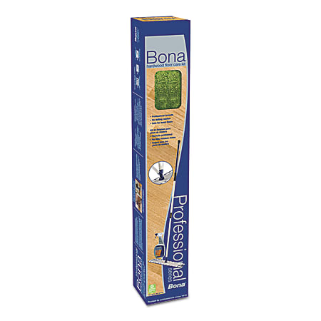 Bona® Hardwood Floor Mop, With Cleaning Kit, 18" Head, 72" Handle, Blue