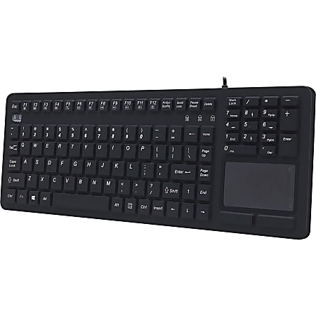 Adesso® Touchpad Keyboard With Antimicrobial Protection, 108 Key, AKB-27OUB