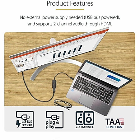 DONOONIS Adattatore USB Hdmi, Adattatore Hdmi USB 1080p Full Hd, USB 3.0/2.0 to Hdmi Video Adapter Cavo Grafica Convertitore Compatibile Con Windows 7/8/8.1/10/11 per PC, Laptop, Proiettore, Hdtv