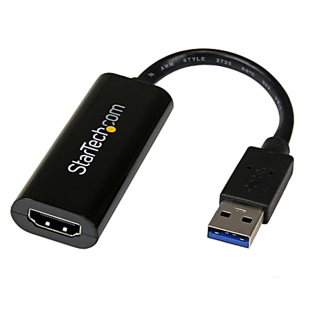 Grape indhente uddøde StarTech.com USB 3.0 to HDMI Adapter 1080p Slim USB to HDMI Display Adapter  Converter for Monitor External Graphics Card Windows Only - Office Depot