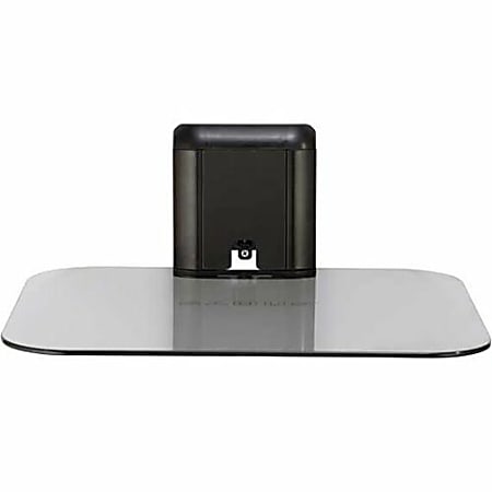 SANUS VMA401-B1 Mounting Shelf for A/V Equipment - Height Adjustable - 15 lb Load Capacity - Glass - 1