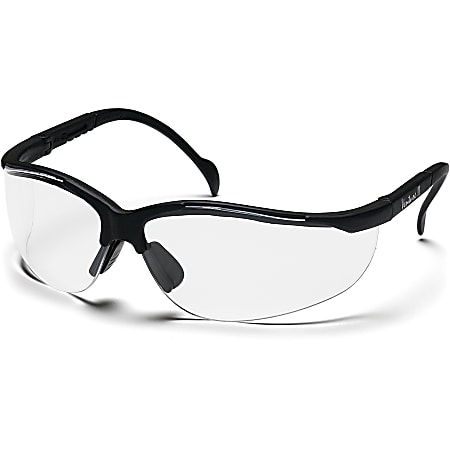 ProGuard 830 Series Style Line Safety Eyewear - Ultraviolet Protection - Polycarbonate - Clear, Black - 8301000