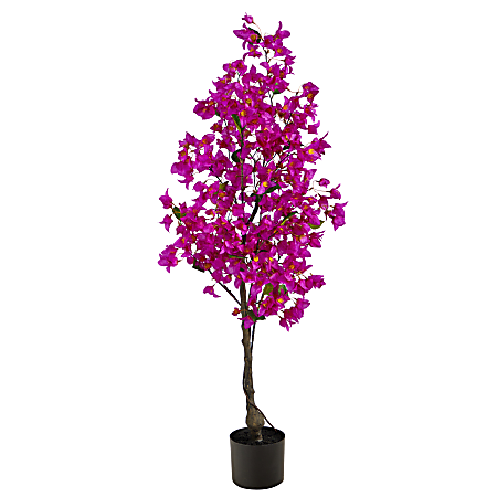 Nearly Natural Bougainvillea 48”H Artificial Tree With Planter,