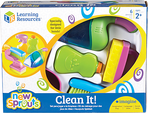 Learning Resources New Sprouts Clean It! Set, 7-1/4" x 3-1/2"