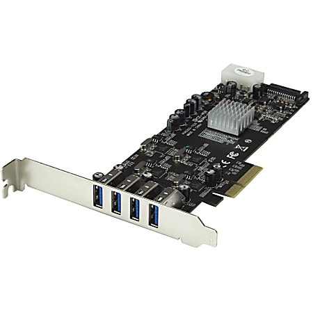 StarTech.com 4 Port PCI Express (PCIe) SuperSpeed USB 3.0 Card Adapter w/ 4 Dedicated 5Gbps Channels - PEXUSB3S44V