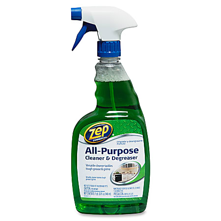 Zep All-Purpose Cleaner/Degreaser - Ready-To-Use Spray - 32 fl oz (1 quart) - 12 / Carton - Green
