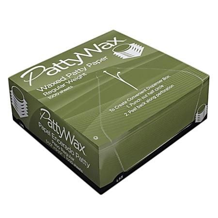 Bagcraft Heavy Dry Wax Patty Paper, 5" x 5 1/2", White, Pack Of 24,000 Sheets