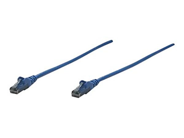 Intellinet Network Patch Cable, Cat6, 7.5m, Blue, CCA, U/UTP, PVC, RJ45, Gold Plated Contacts, Snagless, Booted, Lifetime Warranty, Polybag - Patch cable - RJ-45 (M) to RJ-45 (M) - 25 ft - UTP - CAT 6 - molded, snagless - blue
