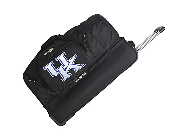 Denco Sports Luggage Rolling Drop-Bottom Duffel Bag, Kentucky Wildcats, Black