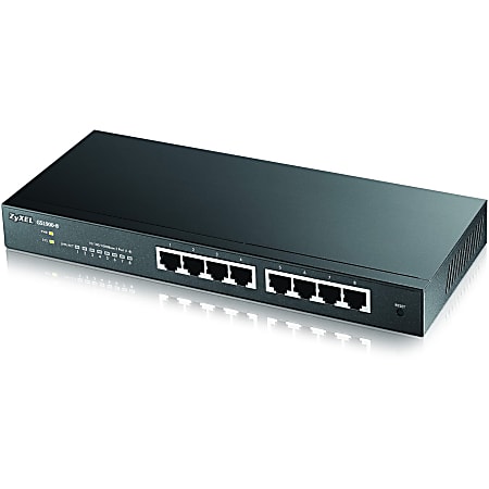 ZyXEL GS1900-8 Fanless 8 Port GbE L2 Web Managed Desktop Switch - 8 Ports - L2 Managed - 8 x RJ-45 - 10/100/1000Base-T - Desktop
