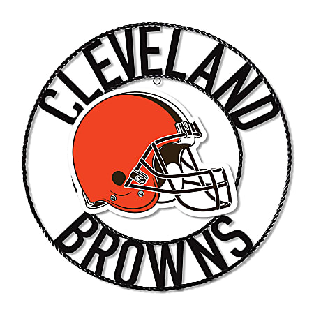 Imperial NFL Wrought Iron Wall Art, 24"H x 24"W x 1/2"D, Cleveland Browns