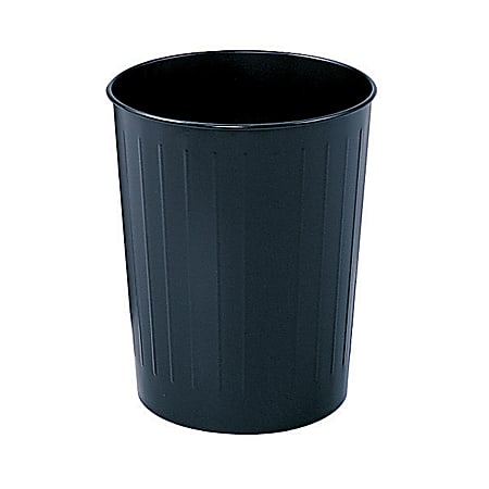Safco® Round Wastebasket, 5 7/8 Gallons, Black