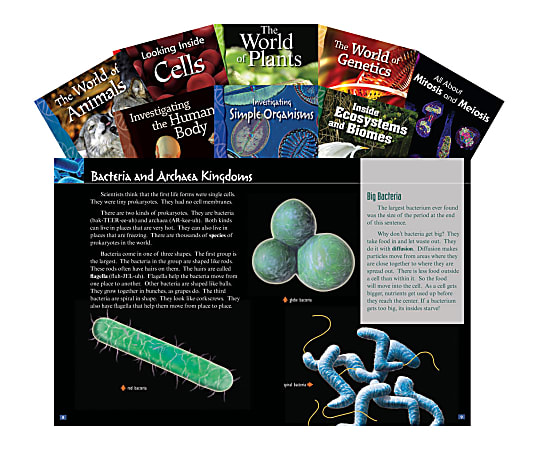 Teacher Created Materials Life Science Book Set, Grades 6 - 8, Set Of 8 Books