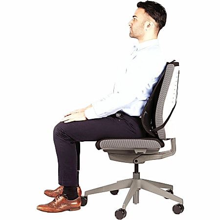 Fellowes Office Suites Mesh Back Support Strap Mount Black Mesh