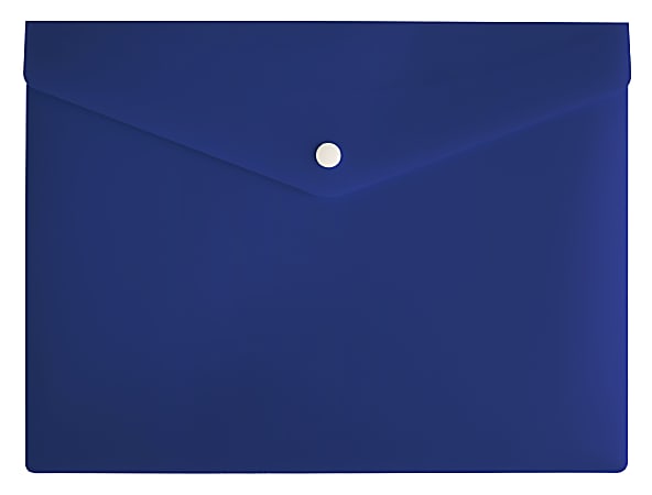 Office Depot® Brand Poly Envelope, 8-1/2" x 11", Blue