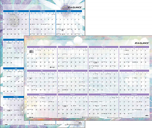 AT-A-GLANCE® Horizontal/Vertical, Erasable/Reversible Wall Planner, 24" x 36"
, Dreams, January–December 2015