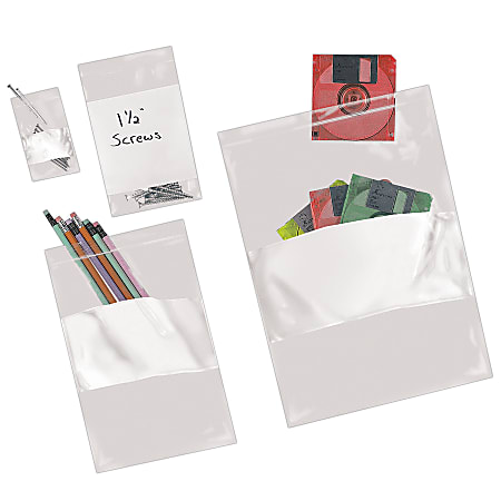 Office Depot® Brand Reclosable Bags With Write-On Panel, 2" x 3", Box Of 100