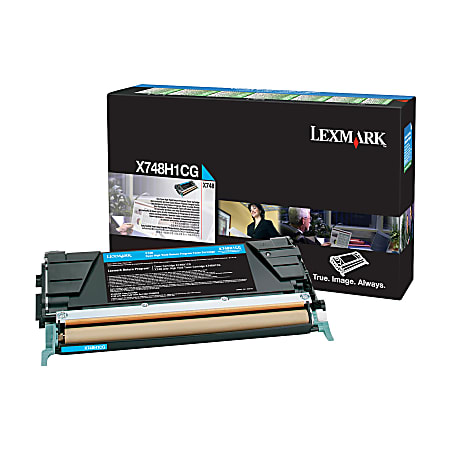 Lexmark™ X748H1CG High-Yield Return Program Cyan Toner Cartridge
