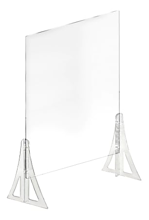 Azar Displays Cashier Shields, 30" x 40", Clear, Set Of 2 Shields