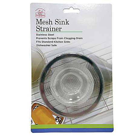 Better Houseware Stainless Steel Mesh Sink Strainer Silver - Office Depot