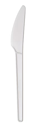 Highmark&reg; ECO Compostable Knives, 6-1/2", White, Case Of 1,000