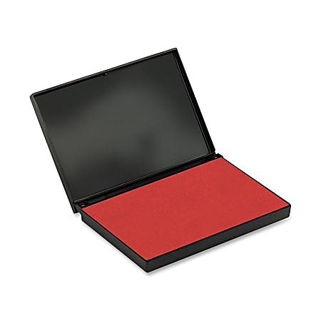 Microcell Stamp Pad, Size 1, Red (AbilityOne 7510-01-435-9775)