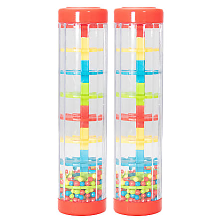 Westco Educational Products 16" Rainshakers, Multicolor, Pack Of 2 Rainshakers