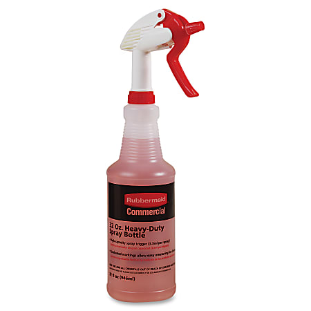 Rubbermaid Commercial Trigger Spray Bottle Suitable For Cleaning Heavy Duty  9.6 Height 3.4 Width 1 Each Clear - Office Depot