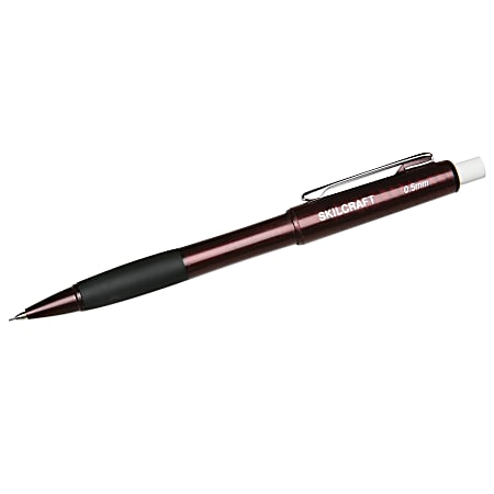 SKILCRAFT® Cushion Grip Mechanical Pencils, 0.5 mm, Dusty Rose Barrel, Pack Of 6 (AbilityOne 7520-01-451-2267)