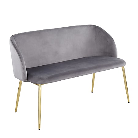 LumiSource Fran Bench, Gold/Gray