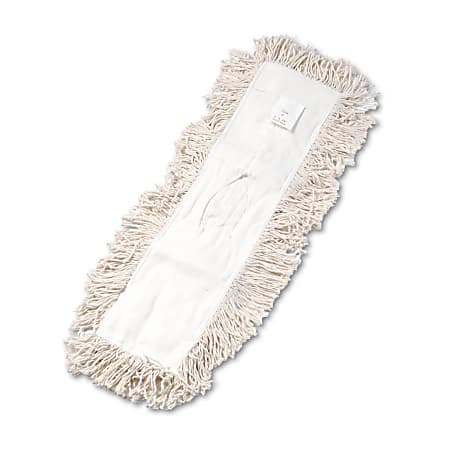 Boardwalk® Industrial Cotton Dust Mop Head, 24" x 5", White