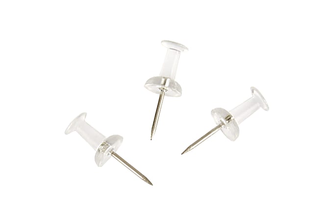 Push Pins (100) Clear - Stationery and Office Supplies Jamaica Ltd.
