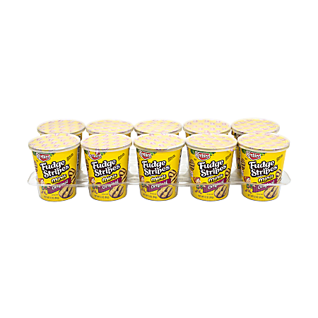 Keebler Mini Fudge Stripes On-The-Go Cups, 3 Oz, Pack Of 10 Cups