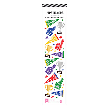 Pipsticks Decorative Stickers, 2" x 8", Team Pride