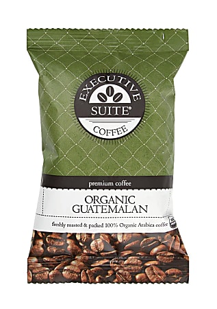 Executive Suite&reg; Coffee Single-Serve Coffee Packets, Certified Organic Guatemalan, Carton Of 24