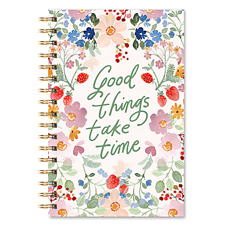 Studio Oh! Medium Spiral Notebook, 8-1/2" x 5-5/8", College Rule, 160 Pages, Good Things
