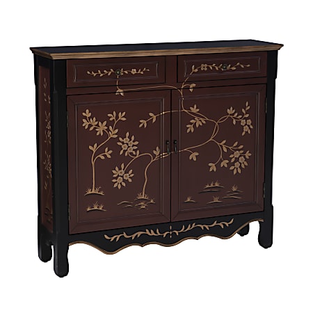 Powell Balfour 2-Door Console Table, 36-1/4"H x 41"W x 11"D, Red