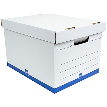 Economy Storage Box, Lift-Off Lid, Letter/Legal. White, 12