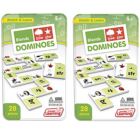 Junior Learning Learning Blends Domino Sets, Pack Of 2 Sets