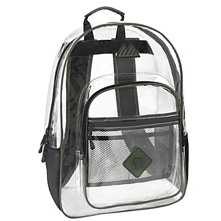 Trailmaker Clear Backpack Green - Office Depot