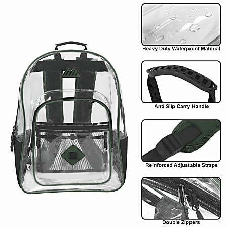 Trailmaker Clear Backpack, Green