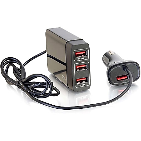 Legrand 4-Port USB Car Charger, 5.8A Output - 12 V DC, 24 V DC Input - 5 V DC Output - 5.80 A