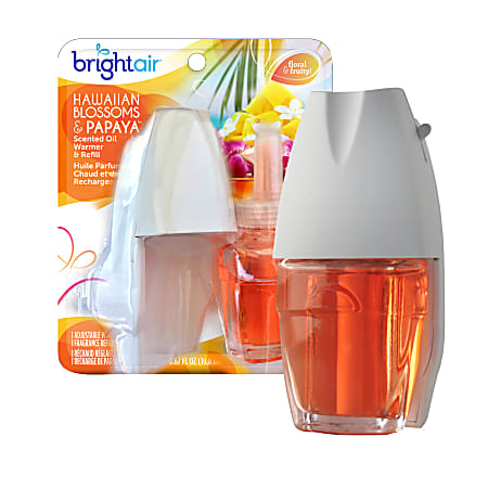 Bright Air® Electric Scented Oil Air Freshener Warmer And Refill, 0.67 Oz, Hawaiian Blossom And Papaya Scent