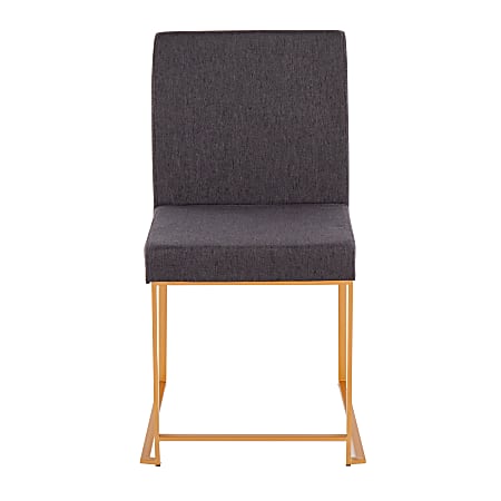 Gold high best sale back dining chairs