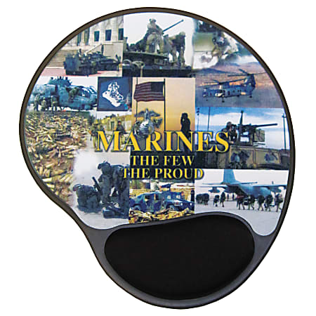 Integrity Ergonomic Mouse Pad, 8.5" x 10", Marines Photo Series, Pack Of 6